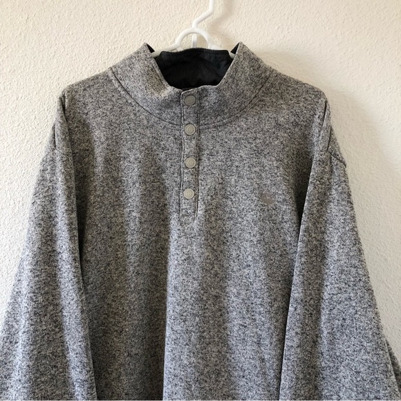 Wrangler Oatmeal 1/3 Snap Up Button Mock Neck Fleece Sweater Men Size 3XL - Picture 9 of 11